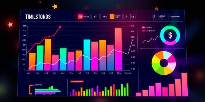 Track net worth evolution with color-coded visual summaries
