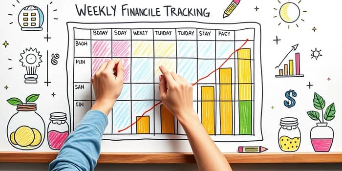 Set financial goals and track them visually every week